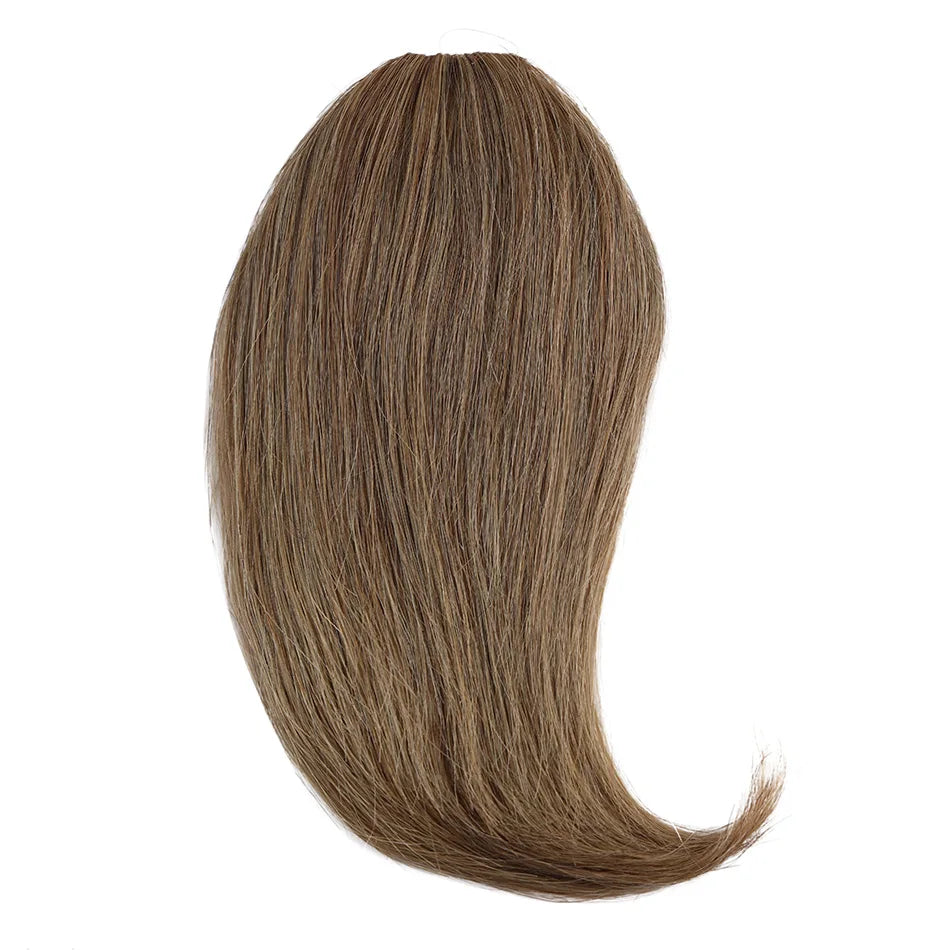 Human Hair Bangs 8inch 20g Front Clips in Straight Remy Natural Fringe
