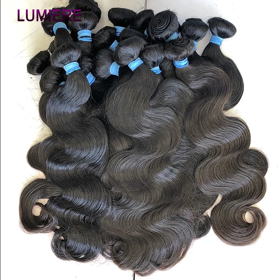 Loose Body Wave Virgin Raw Indian Wholesale Human Hair 3/4 Bundles Deal