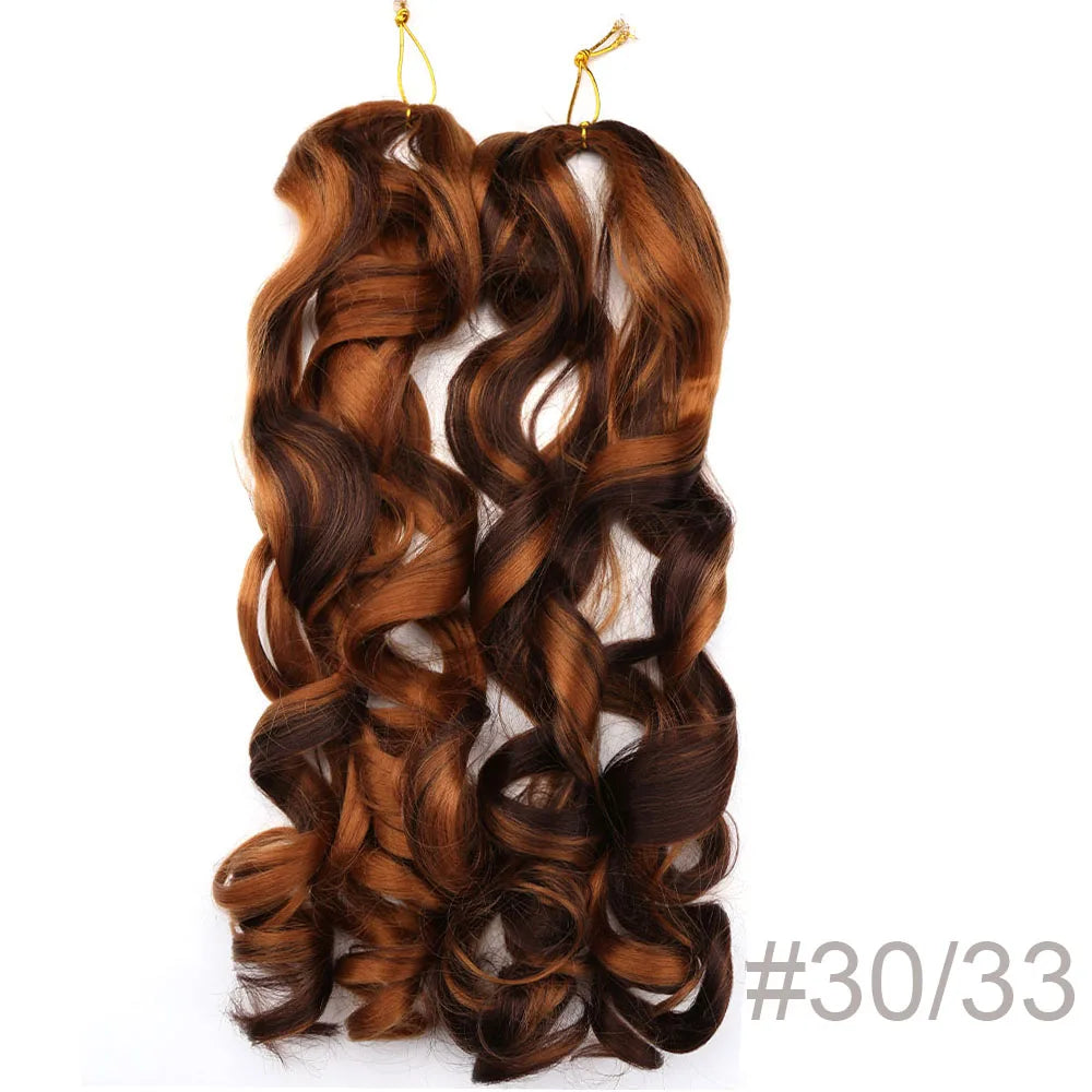 Synthetic Spiral Curls Loose Wave Crochet Hair Braids Pre Stretched Braiding Extensions