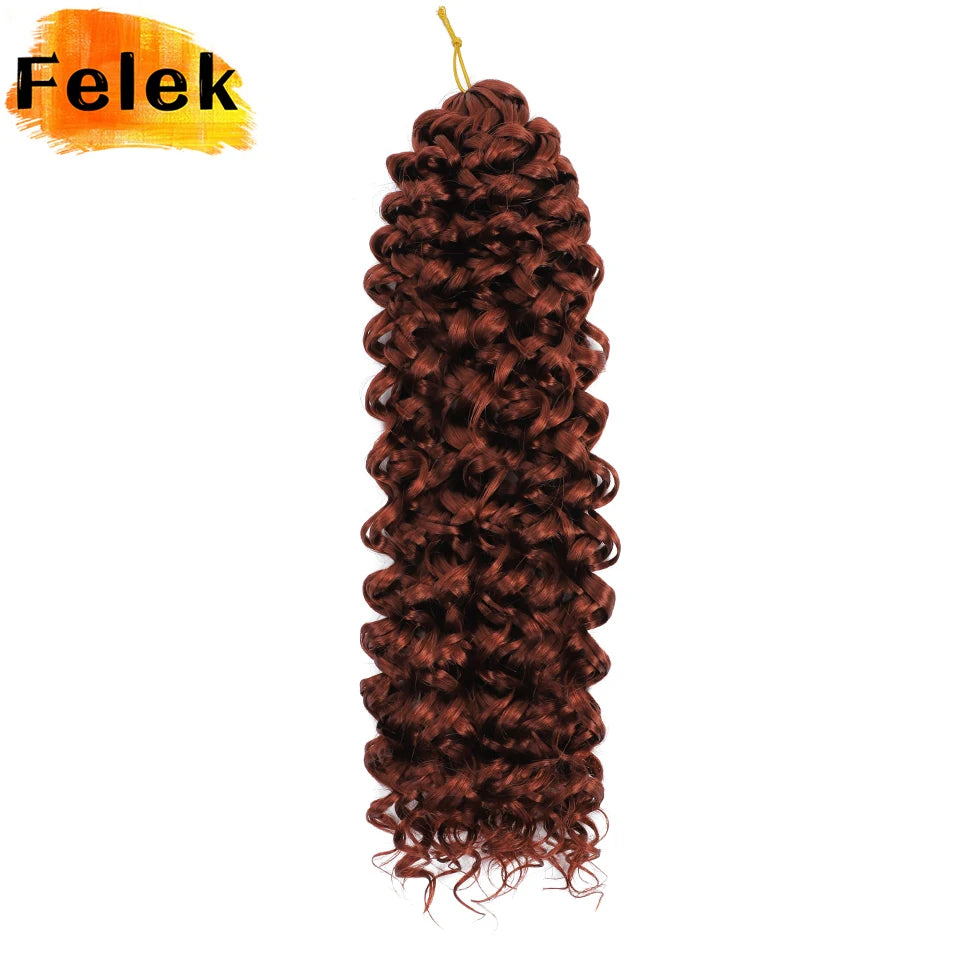 Ocean Wave Braiding Synthetic Hair Extensions Crochet Braids Afro Curls Ombre Mazo