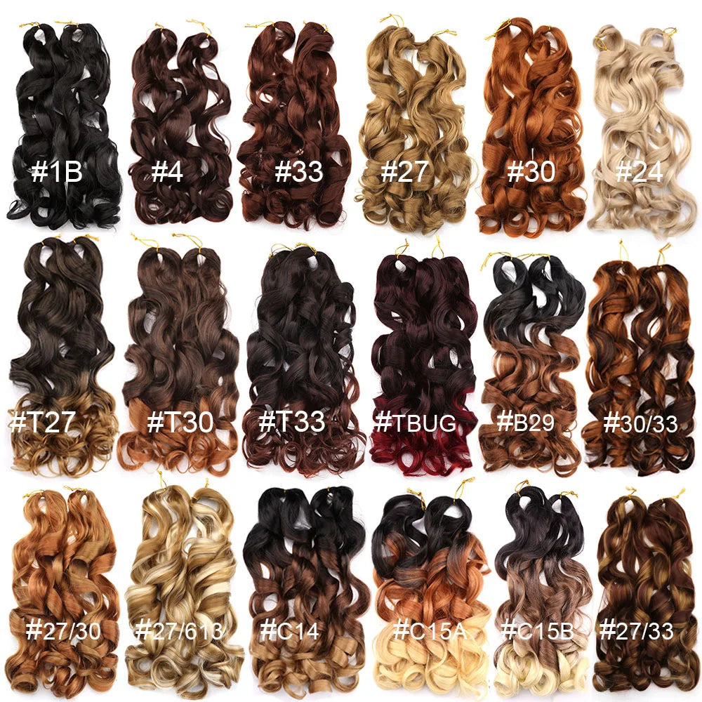 Synthetic Spiral Curls Loose Wave Crochet Hair Braids Pre Stretched Braiding Extensions