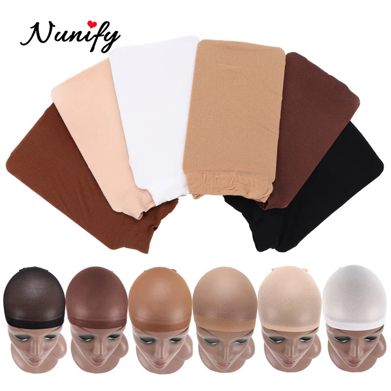 Nude Stocking Wig Cap Mesh Net Bald Install Size Stretchy Breathable Hairnet