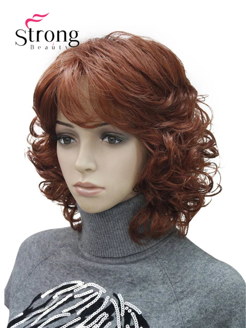 Women's Short Curly Heat Resistant Synthetic Auburn Hair Wigs COLOUR CHOICES