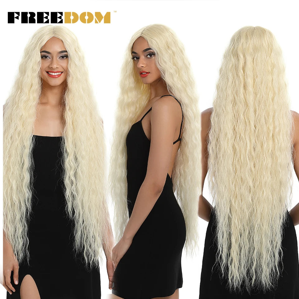 Synthetic Lace Frontal Wig Long Curly Ombre Brown Highlight Ginger White Pink