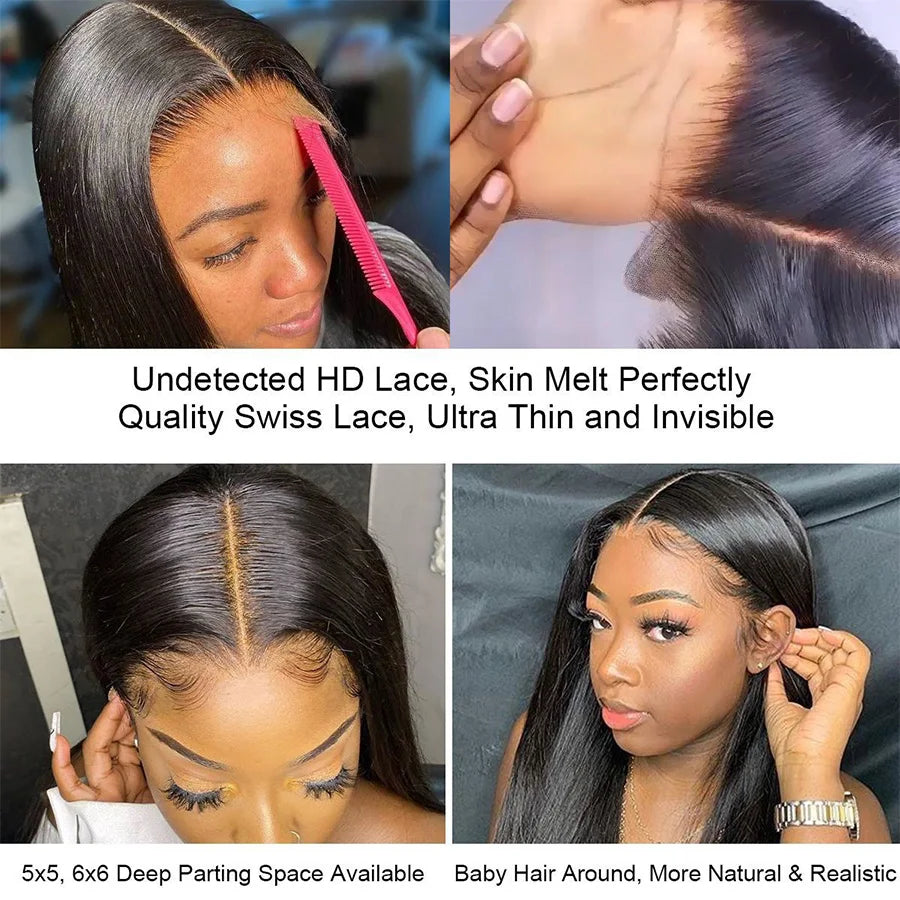 5x5/6x6/13x4/13x6 Body Wave Human Hair Bundles HD Lace Frontal Brazilian Remy Melt