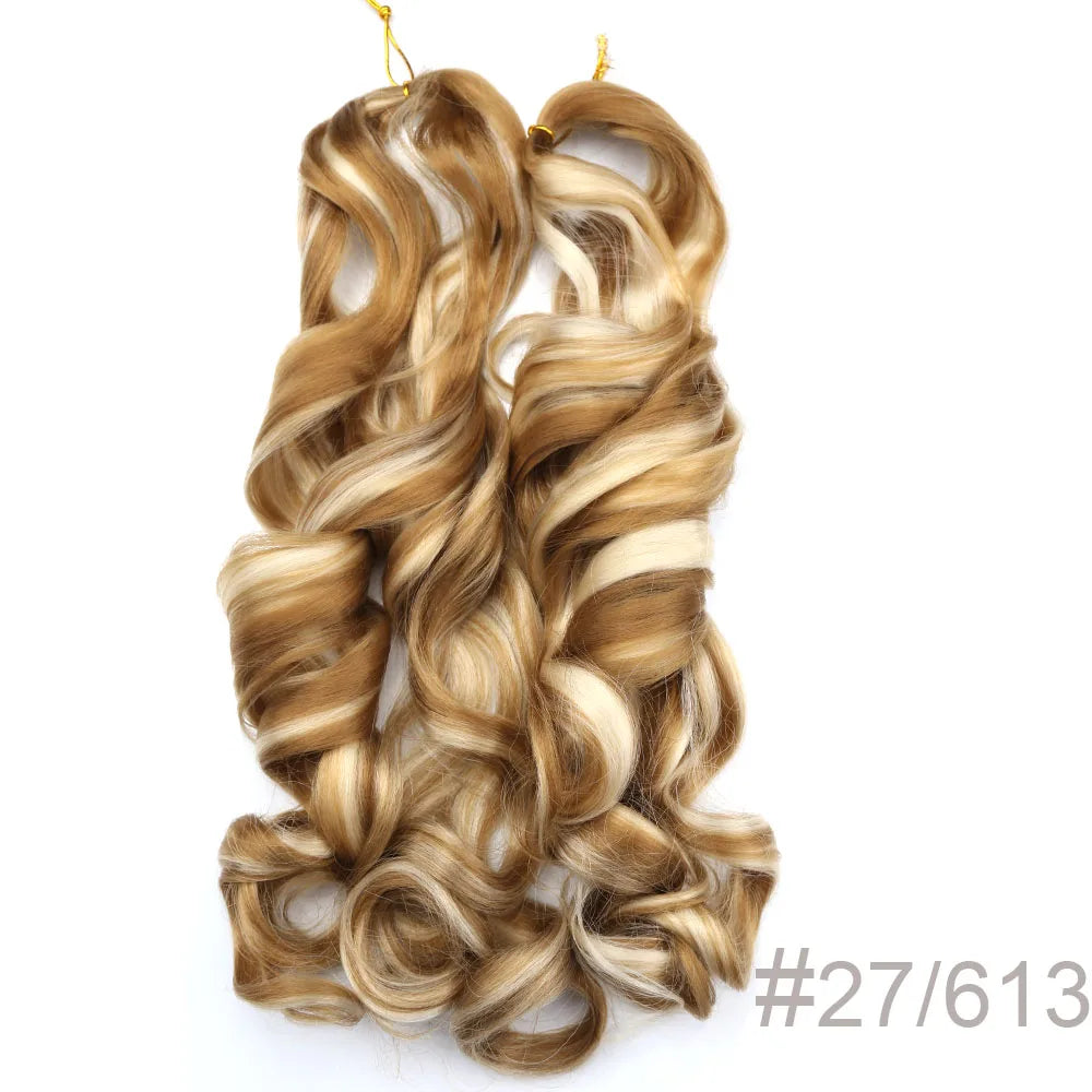 Synthetic Spiral Curls Loose Wave Crochet Hair Braids Pre Stretched Braiding Extensions