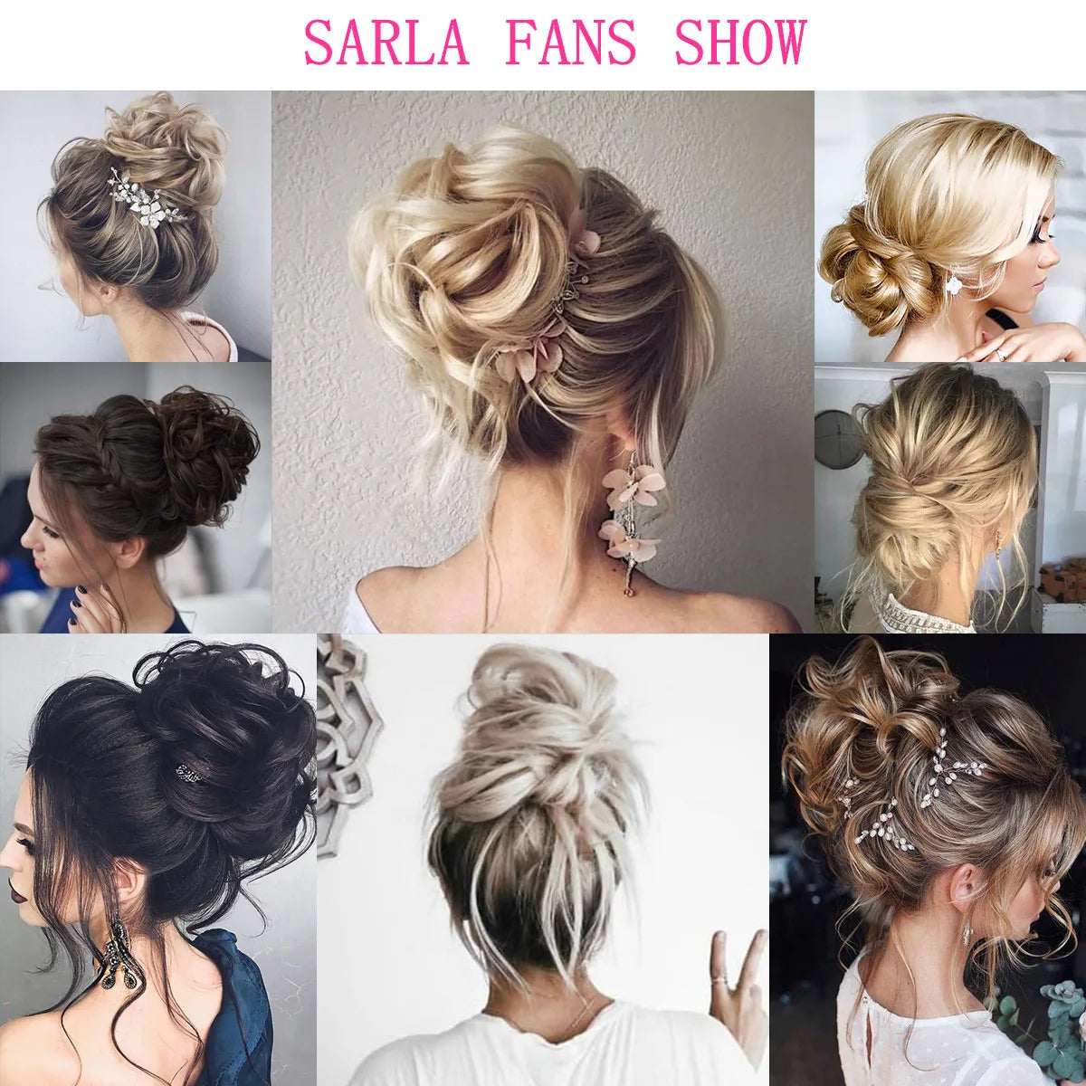 Synthetic Messy Bun Chignon Scrunchies, Wrap Curly Ponytail Hairpiece