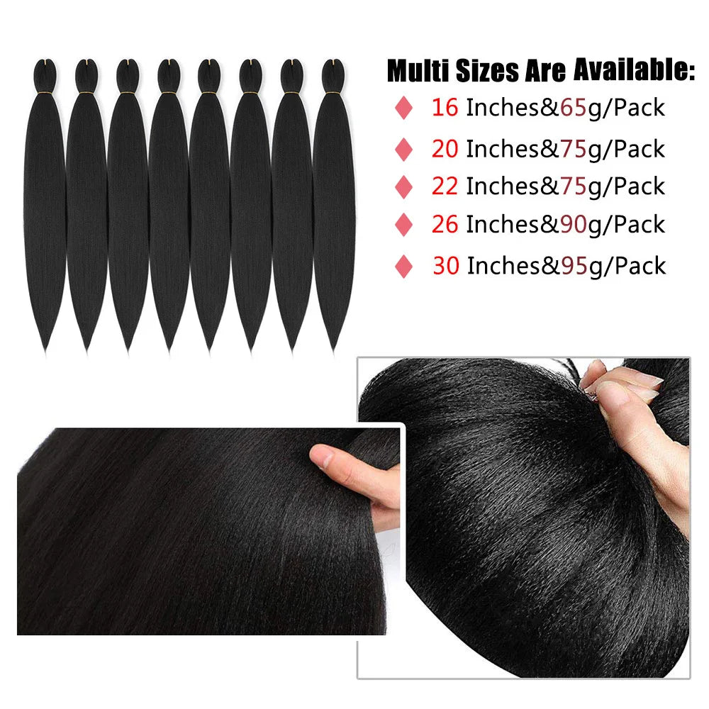 Braid Hair Pre Stretched Ombre Synthetic Braids Extensions Senegal Twist Yaki Straight