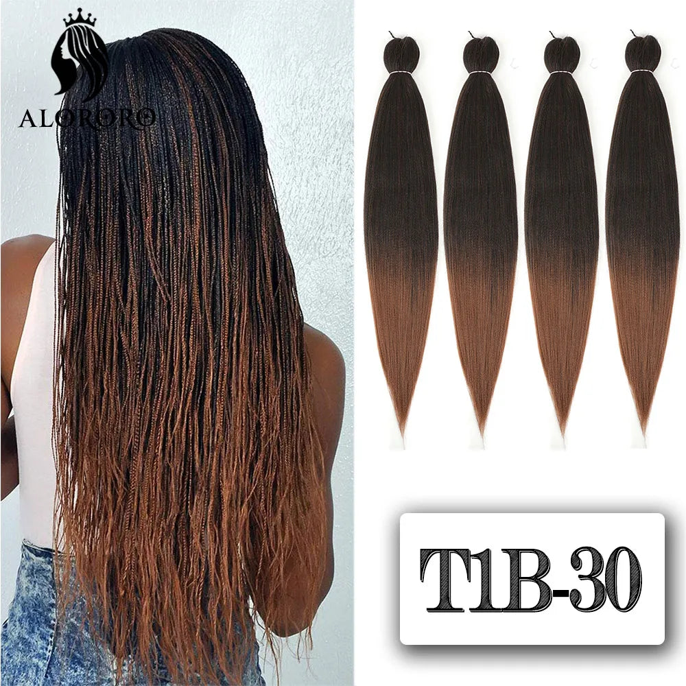 16/20/22/26/30/42 Braiding Hair Pre Stretched Long Boho Knotless Braids Synthetic Box Extension