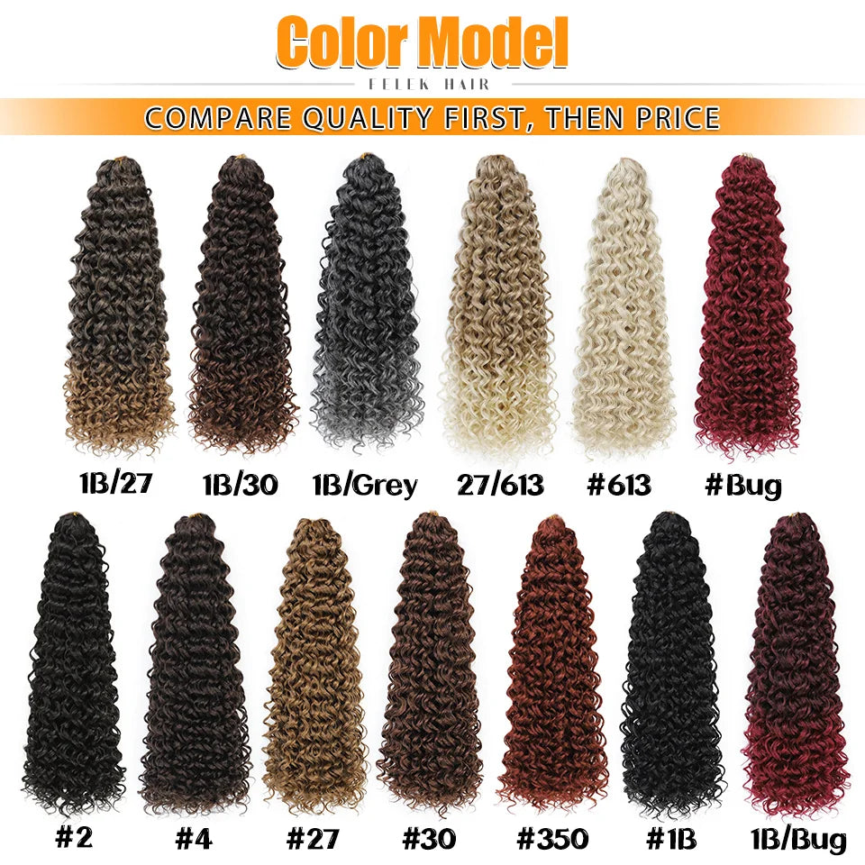 Ocean Wave Braiding Synthetic Hair Extensions Crochet Braids Afro Curls Ombre Mazo