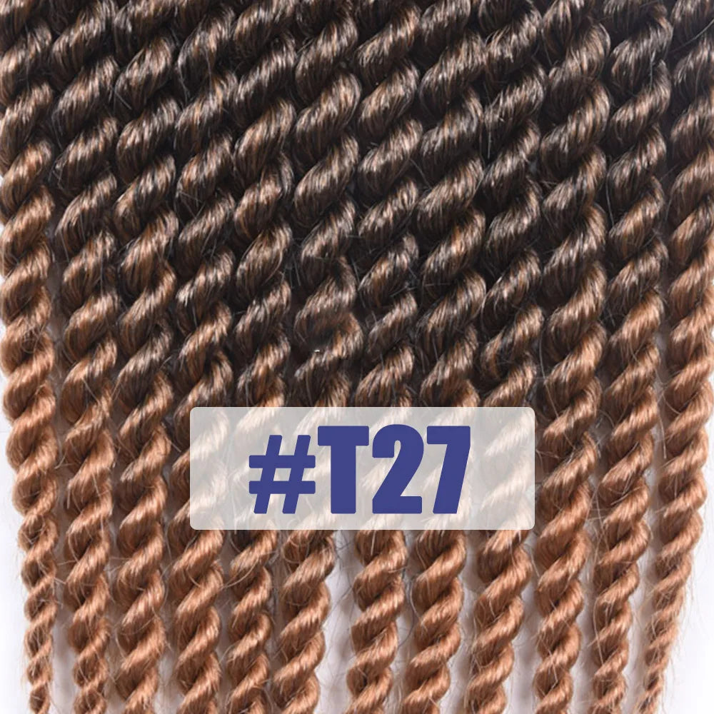 12/18/22 Ombre Havana Twist Synthetic Hair Extensions Faux Locs Crochet Senegalese