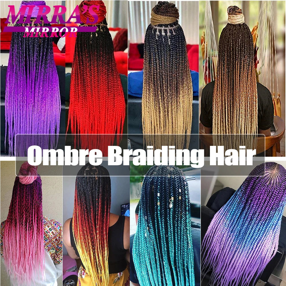 Ombre Jumbo Braiding Hair, Synthetic, 24 Inch, 6-Pack
