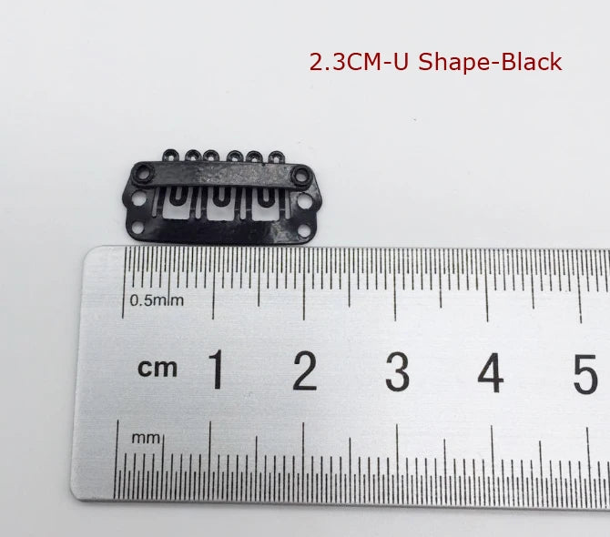 2.3cm-3.6cm Black Brown Color Wig Clips Snap Hair Extension Weft Pp Hairpins