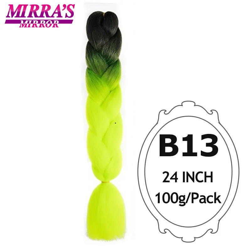 Ombre Jumbo Braiding Hair, Synthetic, 24 Inch, 6-Pack