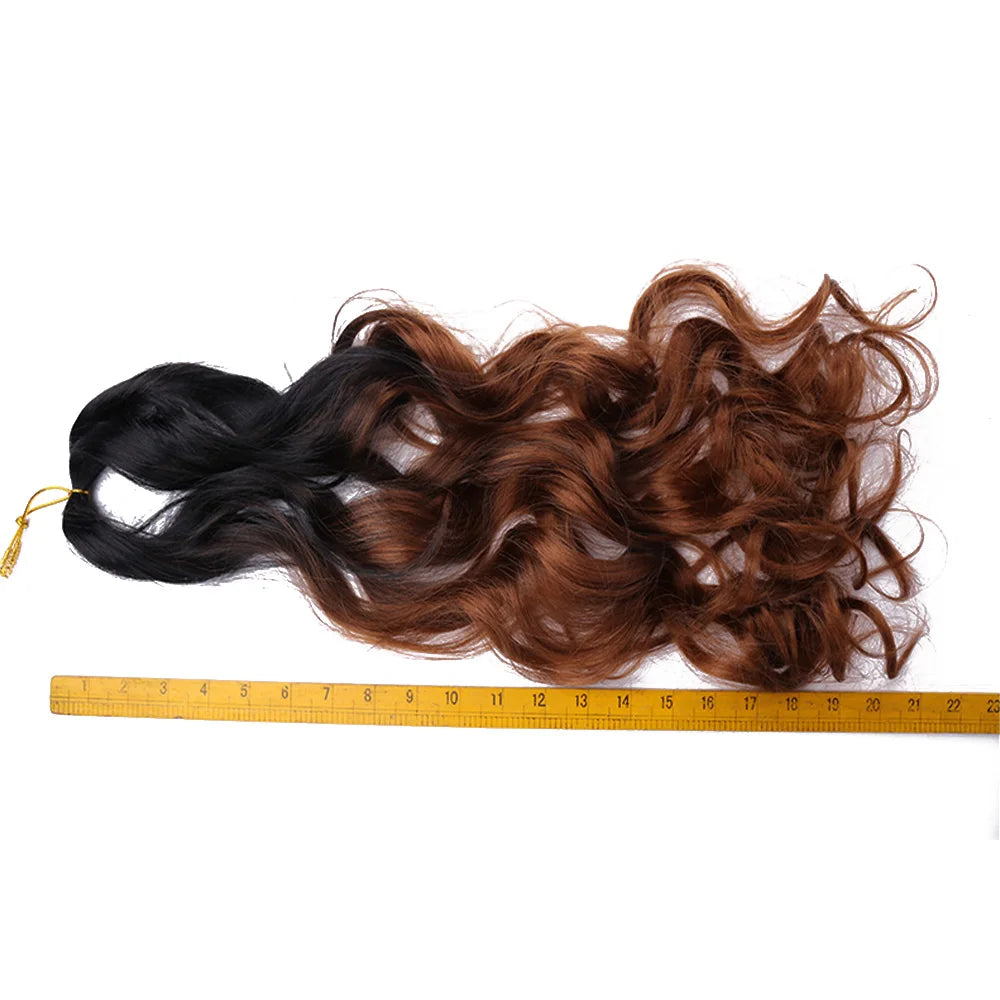 Synthetic Spiral Curls Loose Wave Crochet Hair Braids Pre Stretched Braiding Extensions