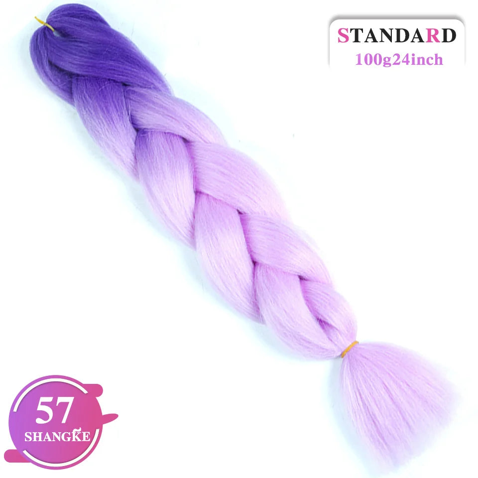 Rainbow Weaving Hair Extensions Synthetic Professional Large Color