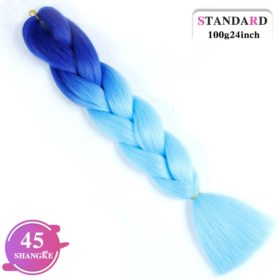 Rainbow Weaving Hair Extensions Synthetic Professional Large Color