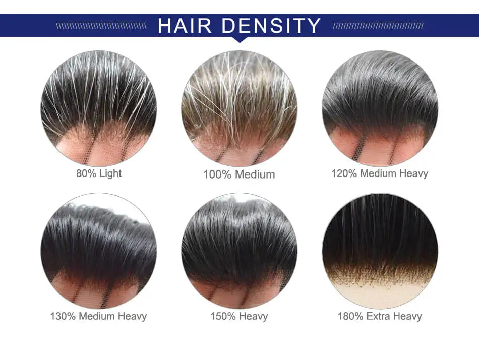 Hair Prosthesis Curly Men's Wig Breathable Toupee Mono, 100% Durable Natural Human