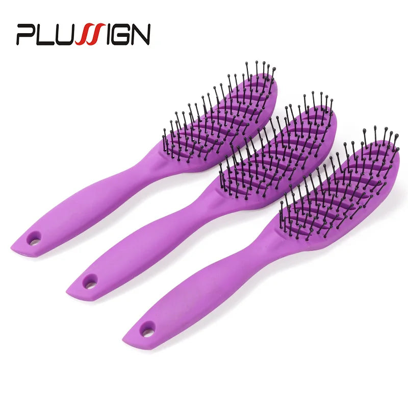 Styling Curly Hair Brush Salon Massager Comb Detangling Drying Anti Static Curved