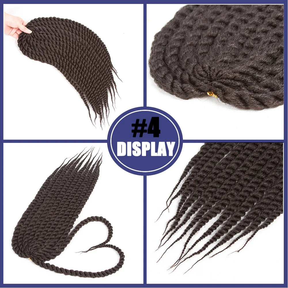 12/18/22 Ombre Havana Twist Synthetic Hair Extensions Faux Locs Crochet Senegalese