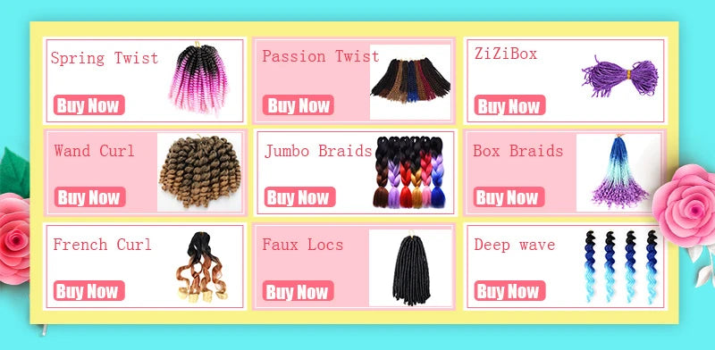 20“Deep Curly Synthetic Hair Deep Wave Bulk Crochet Braid Black Ombre Blue