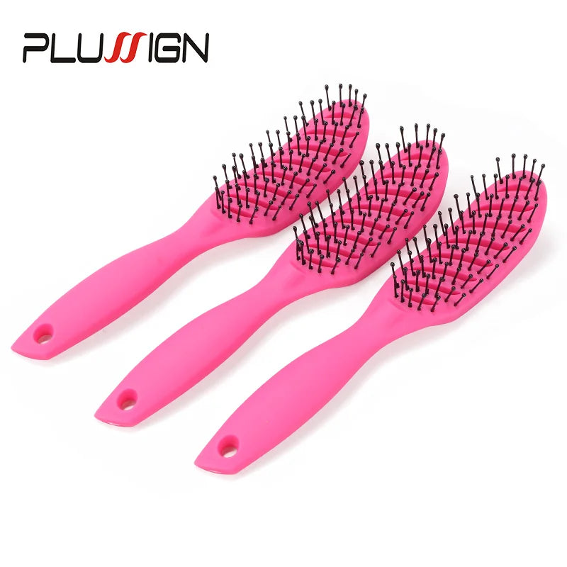 Styling Curly Hair Brush Salon Massager Comb Detangling Drying Anti Static Curved