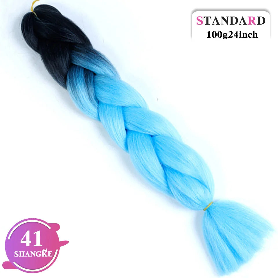 Rainbow Weaving Hair Extensions Synthetic Professional Large Color