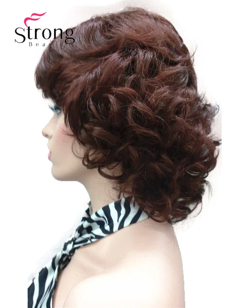 Women's Short Curly Heat Resistant Synthetic Auburn Hair Wigs COLOUR CHOICES