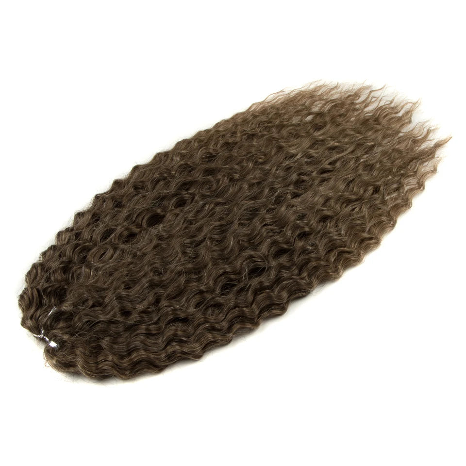 Synthetic Twist Crochet Curly Hair Water Wave Braid Ombre Blonde Brown Deep