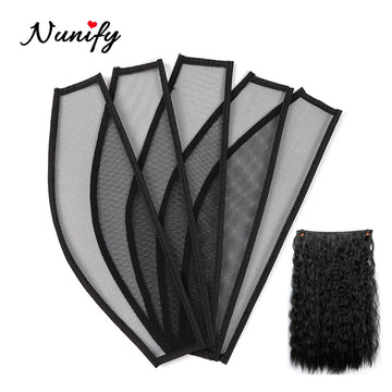 Afro Puff Net Wig Making Clip Black Hair Guleless Hairnet Bun Synetic