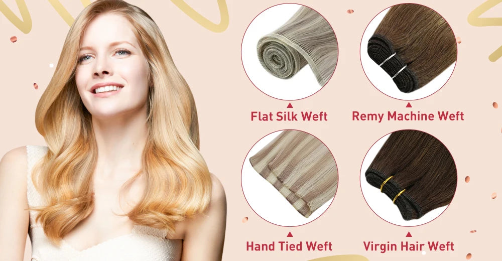 Brazilian Human Hair Wefts, Machine Weft Remy Straight Sew-In Bundles 100g