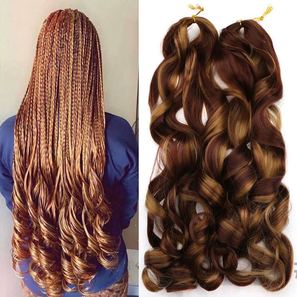Synthetic Spiral Curls Loose Wave Crochet Hair Braids Pre Stretched Braiding Extensions