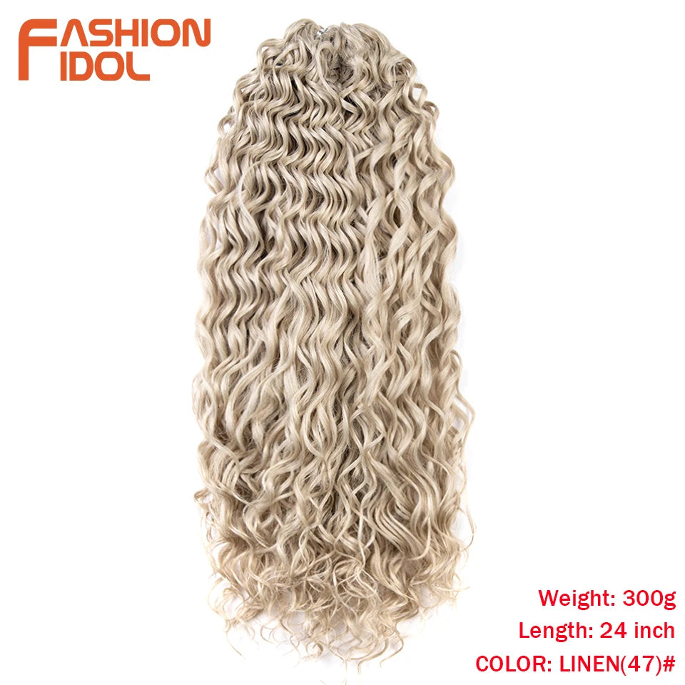 Deep Wavy Twist Synthetic Crochet Braiding Hair, High Temperature Fibre