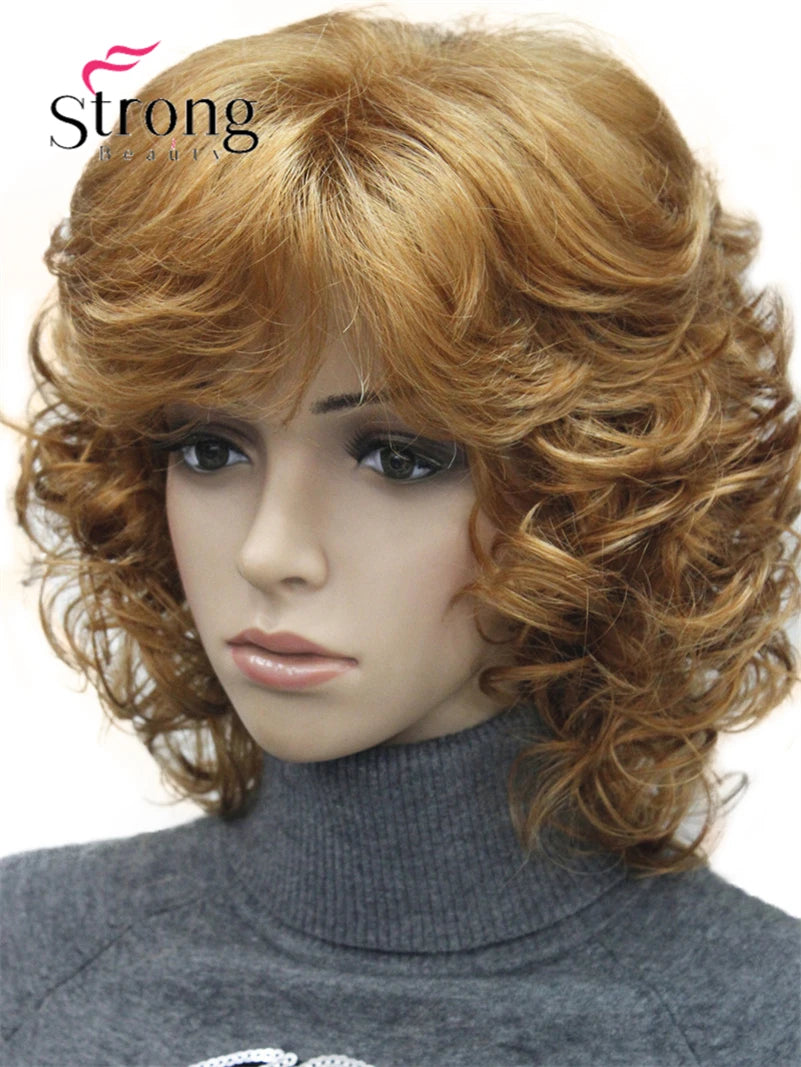 Women's Short Curly Heat Resistant Synthetic Auburn Hair Wigs COLOUR CHOICES