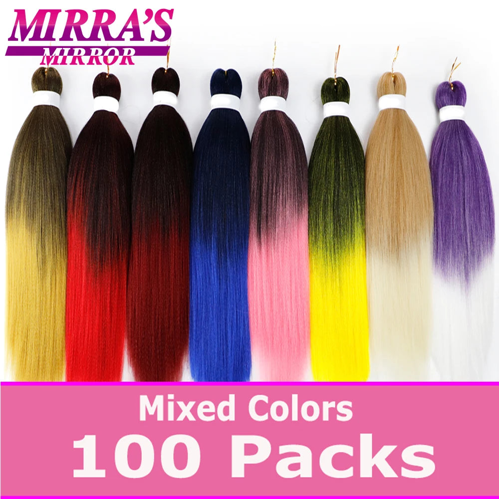 Pre Stretched Braiding Hair Pack Braids Synthetic Extensions Temperature Fiber Support Logo