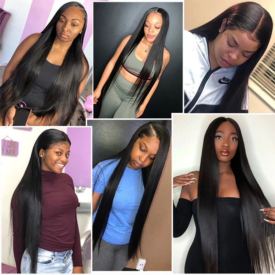 Wear Go Glueless Human Hair Wigs Pre Plucked Brazilian Straight, 13x4 HD