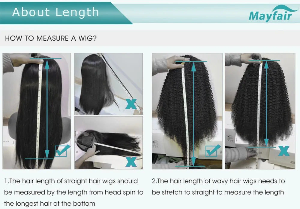 4C Edges Invisible Strap Full HD Lace Front Wigs Density Kinky Straight