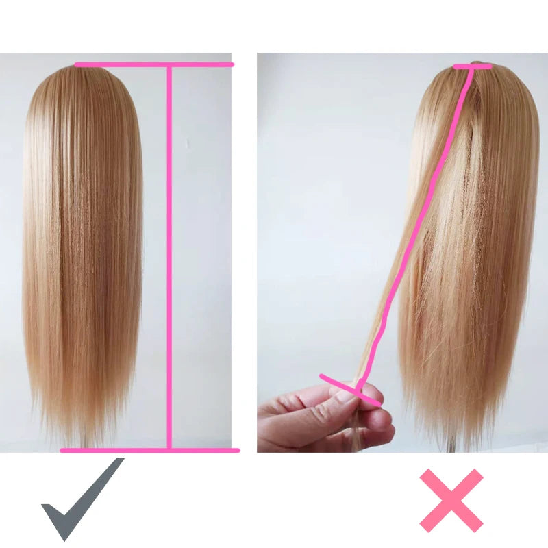 85%Real Hair Doll Head Hairstyle Hairdressing Professional Mannequin Styling To Practice Curl
