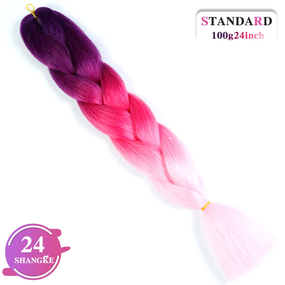 Rainbow Weaving Hair Extensions Synthetic Professional Large Color