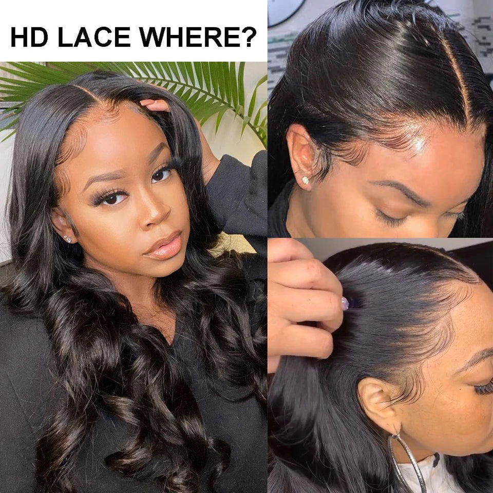 5x5/6x6/13x4/13x6 Body Wave Human Hair Bundles HD Lace Frontal Brazilian Remy Melt