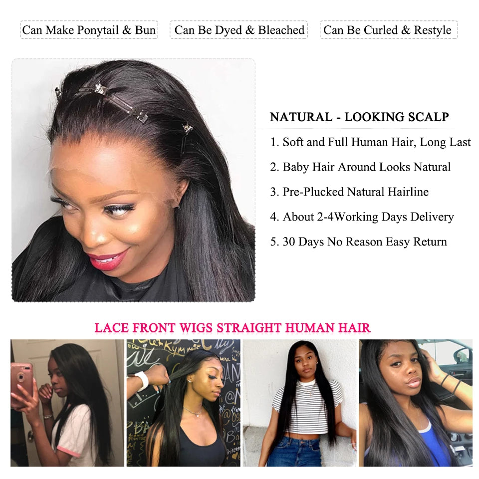 400% Density Wig Real HD Lace Raw Human Hair, 13x4 Full Frontal