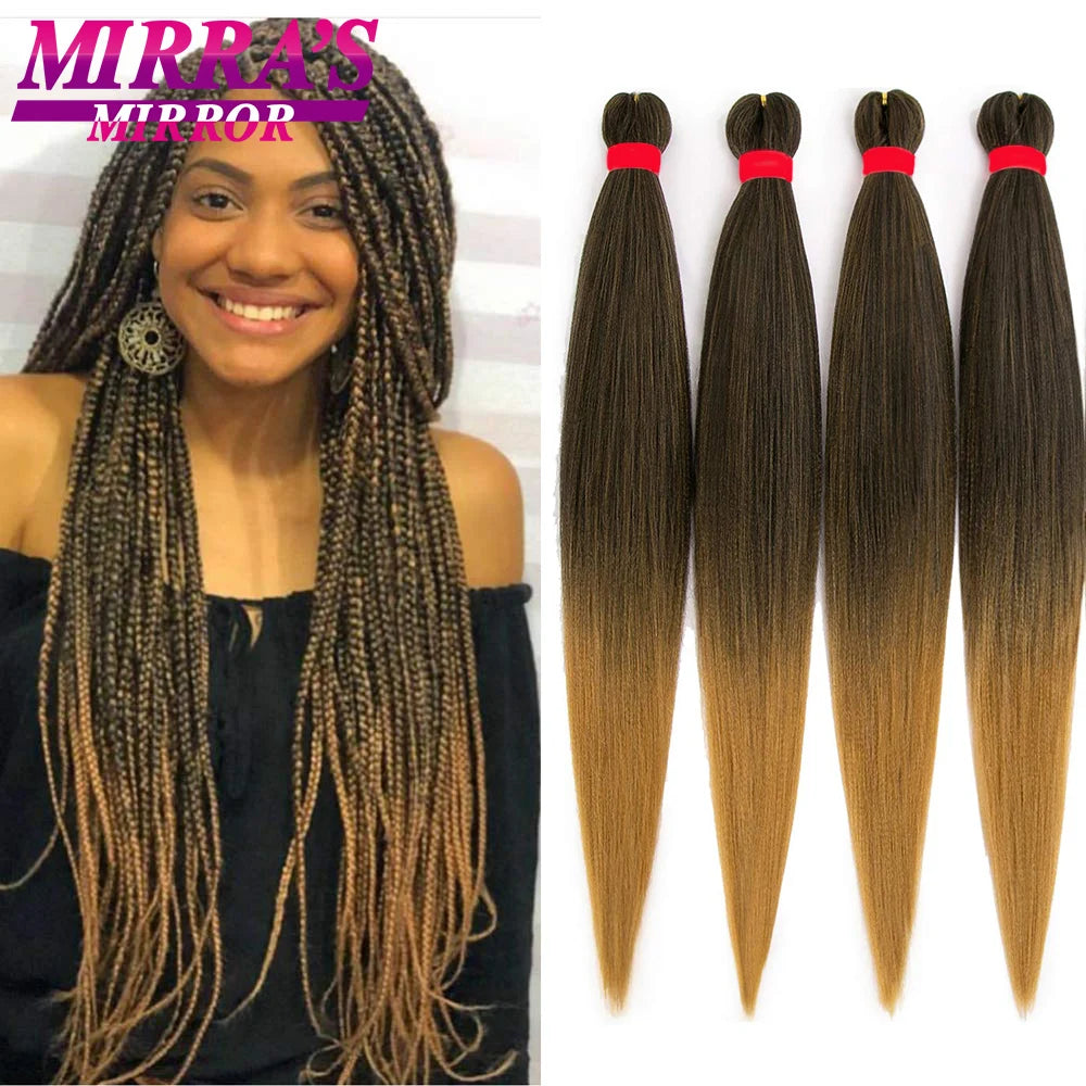 Braid Hair Pre Stretched Ombre Synthetic Braids Extensions Senegal Twist Yaki Straight