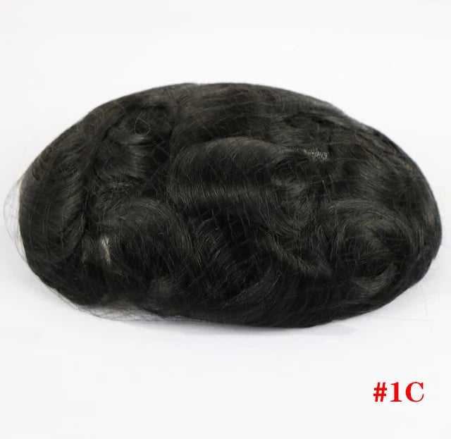 Men's Capillary Prosthesis Skin Knot Toupee Invisible Wig Human Hair Natural Replacement
