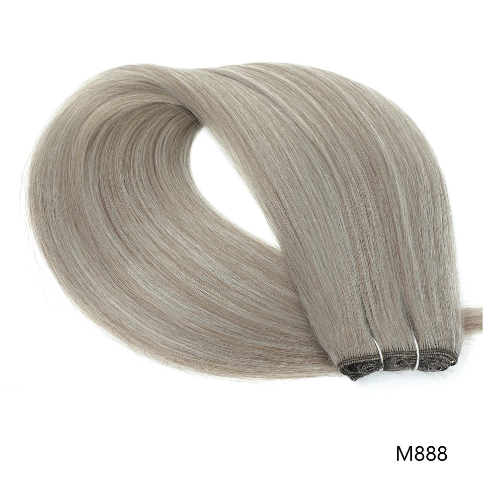 Bone Straight Hair Bundles Salon Natural Extensions Fake Fibers Super Long Synthetic