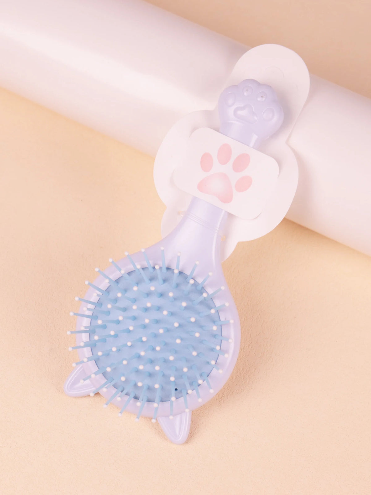 Portable Kawaii Cat Shaped Anti-Static Airbag with Mirror Comb, Salon Hair Styling Airbag Mirror Comb
