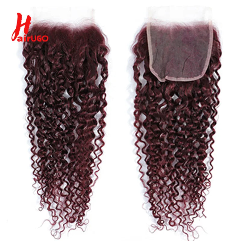 Brazilian 99J 4x4 Straight Hair Closure 4*4 Lace 10''-20'', 100% Human Baby