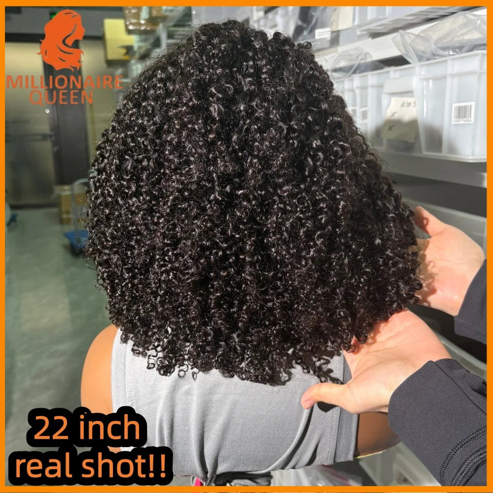 Half Wigs Beginner Friendly Burmese Pixie Curly, 300% Clip Ins Flip Over