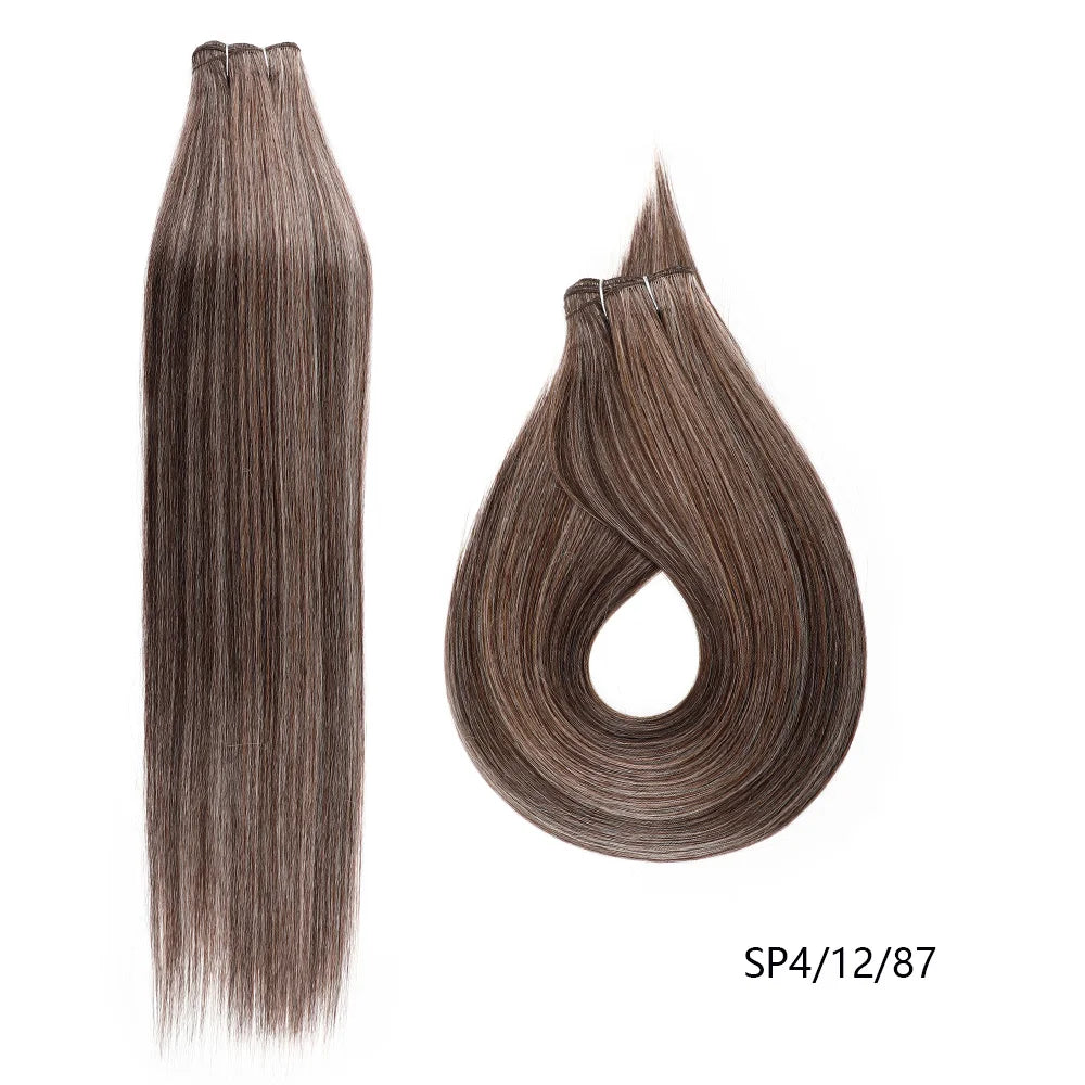 Orange Bone Straight Hair Bundles 24-32 Natural Weaving Bio Synthetic Bug Fancy