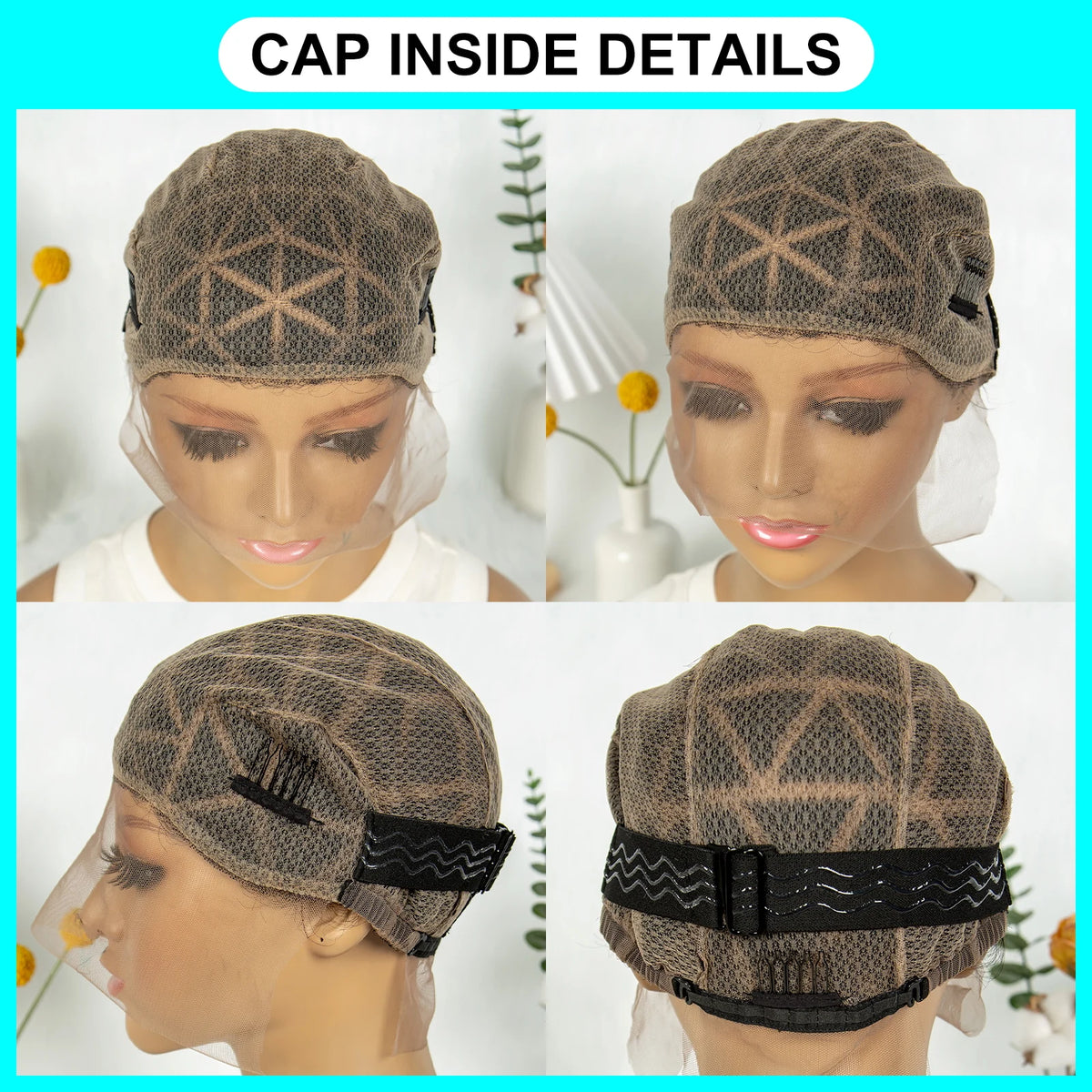 Braiding Wig Cap for Crochet Braids, Pre-Parted with Baby Hair, Goddess Braids