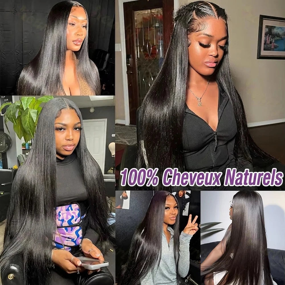 Straight Human Hair Bundles 16A Double Weft Bone Brazilian Virgin Raw Extensions